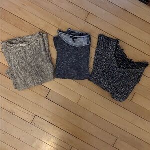 Eileen Fisher Cotton and Linen Sweaters Bundle (3 items)